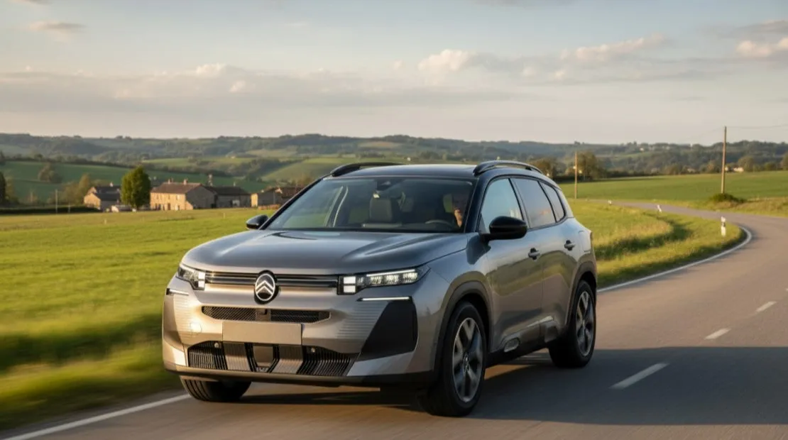 Nouvelle Citroën C5 Aircross sur route de campagne